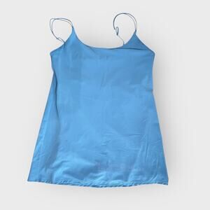 Abercrombie & Fitch Blue Large Soft Girl Athleisure Mini Dress Adjustable Straps